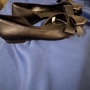 A New Day Black Bow Flats, Anya - NEW